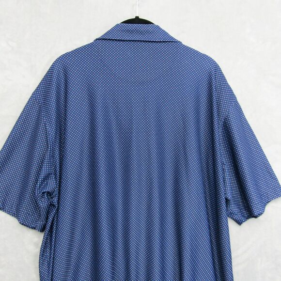 Peter Millar Polo Shirt Mens Extra Large Summer Comfort Blue Polka Dot Pattern - Picture 6 of 13